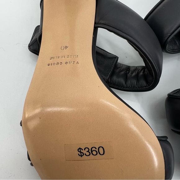 New GIA Borghini Pernille Teisbaek Black Perni Leather 2 Straps Slide Heel 10 - Picture 12 of 13